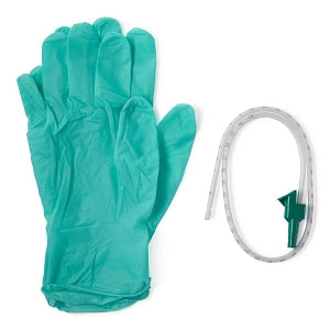 Medline Open Suction Rigid Trays with Catheter and Gloves - Suction Catheter Tray with Pair of Gloves, 16 Fr - DYND40983LG