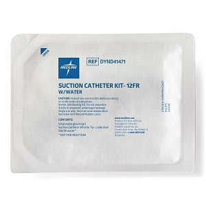 Medline Suction Catheter Wet Kits with Water - Suction Catheter Kit with H2O, 12 Fr, 100 mL - DYND41471