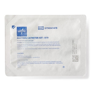 Medline Suction Catheter Wet Kits with Water - Suction Catheter Kit with H2O, DeLee Tip, 8 Fr, 100 mL - DYND41478