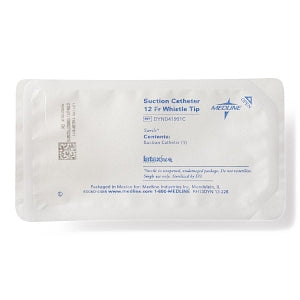 Medline Open Suction Catheters - 12 Fr Whistle Tip Single Sterile Open Suction Catheter Coiled Pack - DYND41901C