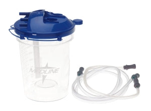 Medline Rigid Disposable Suction Canisters with Tubing - 1, 500 cc Rigid Disposable Suction Canister with 6' and 20" Tubing - DYND44703