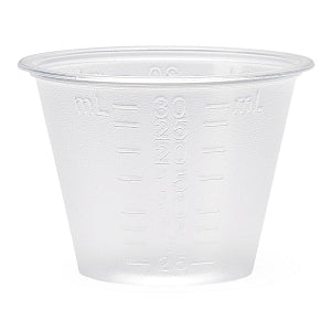 Medline Nonsterile Graduated Plastic Medicine Cups - Graduated Plastic Medicine Cup, 1 oz. - DYND70000