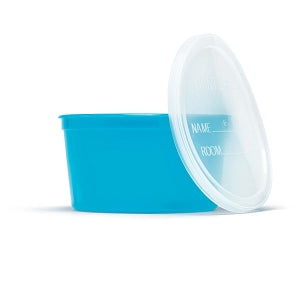 Medline Denture Containers - Denture Container with Lid, Aqua - DYND70293