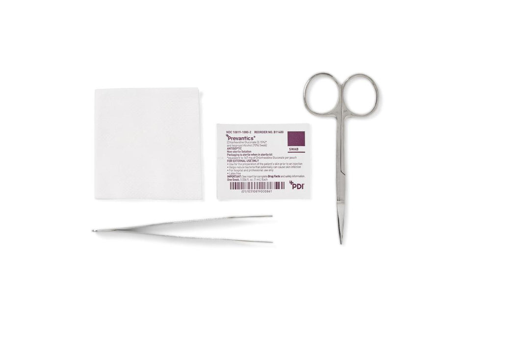 Suture Removal Trays with COMFORT LOOP Scissors