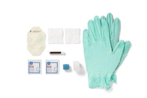 Medline IV Start Kits with Alcohol - 9-Piece IV Start Kit with Two Alcohol Prep Pads, PVP Ampule, Tegaderm Transparent Film Dressing and Vinyl Gloves - DYND74305