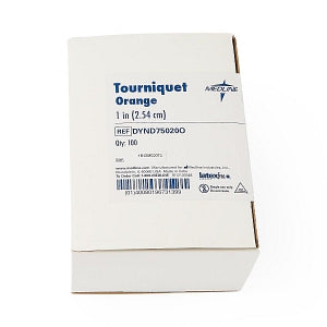 Medline Tourniquets - Tourniquet, Rolled and Banded, Orange, 1" x 18" - DYND75020O