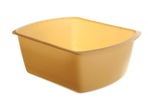 Medline Rectangular Plastic Washbasins - Rectangular Washbasin, 7.5 qt., Gold - DYND80301