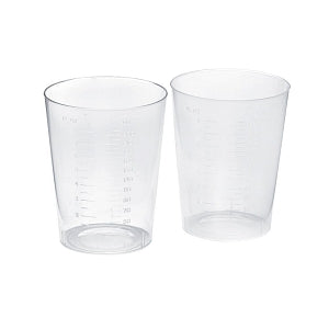 Medline Intake Glasses - Graduated Flexible Plastic Intake Tumbler, Translucent, 9 oz. - DYND80450