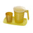 Medline Water Tumbler and Pitcher Sets - Water Tumbler and Pitcher Set, Gold - DYND87601