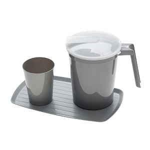 Medline Water Tumbler and Pitcher Sets - Water Tumbler and Pitcher Set, Graphite - DYND87605