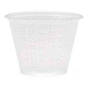 Medline Nonsterile Graduated Plastic Medicine Cups - Graduated Plastic Medicine Cup, 1 oz. - KYJ-006