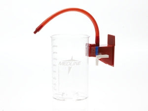 Medline Outer Suction Canister - Outer Canister for Soft Liners with Red Bracket and Vacuum Tubing, 1500 cc - DYNDCLO1500