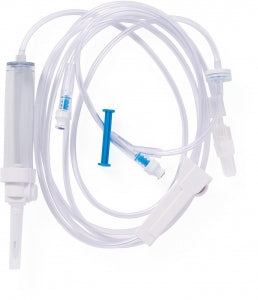 Medline IV Administration Sets - 15 Drop IV Administration Set with 2 Needle-Free Ports, 96" - N1512