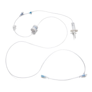 Medline IV Administration Sets - 15 Drop IV Administration Set with Flow Control and 2 Needle-Free Ports, 96" - DYNDTN2512