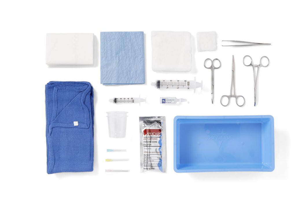 Laceration Trays with Floor-Grade Instruments