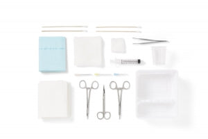 Medline Laceration Trays with Floor-Grade Instruments - Wrapped Laceration Tray, Sterile - DYNJ03901