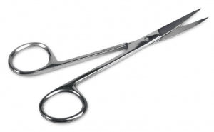 Medline Iris Straight Scissors - Iris Scissors, Single-Use, Straight, Standard, 4.5" - DYNJ04050