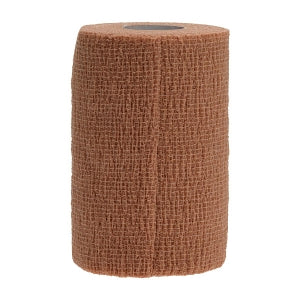 Medline CoFlex LF2 Cohesive Bandages - CoFlex LF2 Sterile Foam Bandage, Tan, 4" x 5 yd. (10.2 cm x 4.6 m) - DYNJ089004