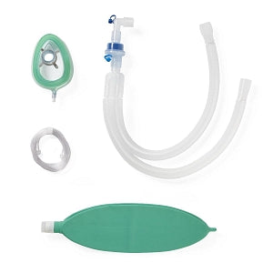 Medline Adult Expandable Anesthesia Circuits - Adult Anesthesia Circuit with 90" Expandable Tubing, 1 HMEF, 3 L Bag, Gas Sampling Line, Size 5 Mask with Tail Valve - DYNJAA10285