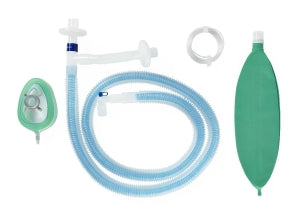 Medline Adult Unilimb Anesthesia Circuits - Adult Anesthesia Circuit with 72" Unilimb Tubing, 2 BV Filter, 3 L Bag, Gas Sampling Line, Size 5 Mask with Top Valve - DYNJAAF6410