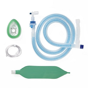 Medline Adult Unilimb Anesthesia Circuits - Adult Anesthesia Circuit with 72" Unilimb Tubing, 1 HMEF, 3 L Bag, Gas Sampling Line, Size 5 Mask with Top Valve - DYNJAAF6463