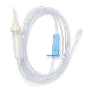 Medline Fluid Administration Sets w/Drip Chamber - Drip Chamber 108" (274.32 cm) Standard Bore Non-Vented Filtered Fluid Administration IV Set - DYNJLBVS108A