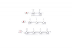 Medline Manifolds with Standard Handle - Right-Hand Orientation 500 PSI Manifold with Standard Handle in OFF Position, Block Profile, 2 Ports - DYNJMAN02