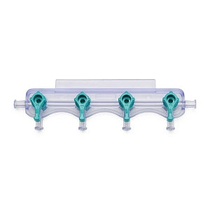 Medline Manifolds with All Female Posts - Universal Orientation 600 PSI Manifold with Curved Profile, Off Handle Position, 3 Ports - DYNJMAN4OFF3