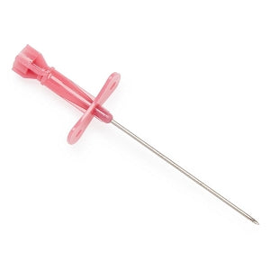 Medline Standard Angiography Introducer Needles, 18G - Pink Hub 18G x 2.125" (5.4 cm) Introducer Needle, Cournand with Wings - DYNJNDL185TW