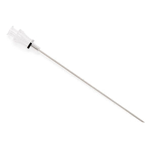 Medline Angiography Introducer Needles, 19G - Echo Angiography 19G x 3.5" (9 cm) Echogenic Introducer Needle, Bevel Indicator, Thin Wall, Clear Hub - DYNJNDLI199E