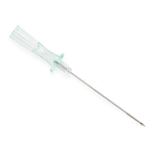 Medline Angiography Introducer Needles, 21G - Angiography 21G x 1.5" (4 cm) Introducer Needle, Bevel Indicator, Extra-Thin Wall, Green Hub - DYNJNDLX214E