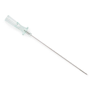 Medline Angiography Introducer Needles, 21G - Angiography 21G x 2.75" (7 cm) Extra-Sharp Echogenic Introducer Needle, Bevel Indicator, Special Ultra Thin Wall, Green Hub - DYNJNDLX217E