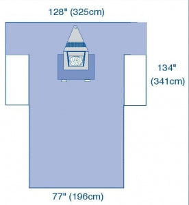 Medline UltraGard Craniotomy T Drapes with Pouch - UltraGard Craniotomy T Drapes with Pouch - DYNJP10040UG