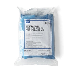 Medline Sterile Basic Surgical Pack VIII, Eclipse - Basic Pack VIII with 2 Polyester Gowns - DYNJP1035