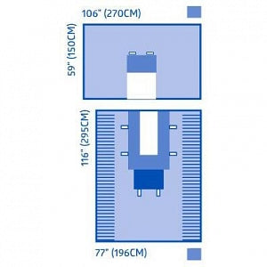 Medline Universal Split and Bar Packs - Universal Split and Bar Surgical Drape Packs - DYNJP1075