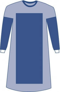 Medline Sterile Poly-Reinforced Eclipse Surgical Gowns - Eclipse Poly Reinforced Gown with Hand Towel, Size L - DYNJP2201