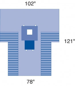 Medline Sterile Minor Procedure Surgical Drape - Fenestrated Minor Procedure Drape, Sterile, 6" x 6" - DYNJP2492