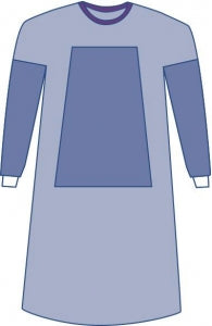 Medline Sterile Fabric-Reinforced Aurora Surgical Gowns, Set-In Sleeve - Aurora Fabric-Reinforced Gown, Size L - DYNJP2704