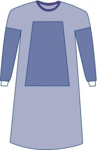 Medline Sterile Fabric-Reinforced Aurora Surgical Gowns, Set-In Sleeve - Aurora Fabric-Reinforced Gown, Size XL - DYNJP2705