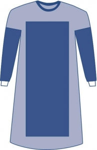 Medline Sterile Polyreinforced Aurora Gowns with Set-In Sleeves - Aurora Poly Reinforced Gown, Sterile, Size XL - DYNJP2708