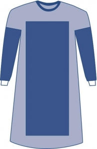 Medline Sterile Polyreinforced Aurora Gowns with Set-In Sleeves - Aurora Poly Reinforced Gown, Sterile, Size 2XL - DYNJP2709