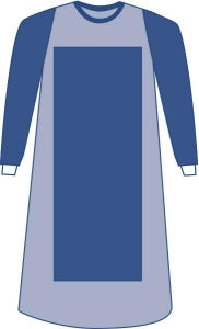 Medline Sterile Aurora Surgical Gowns with Breathable Film Sleeve - Aurora Gown with Breathable Sleeves, Sterile, Size 3XL - DYNJP2712