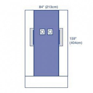 Medline Sterile Femoral Angiography Surgical Drapes - Sterile Femoral Angiography Surgical Drape, 80" x 159" (203 x 404 cm) - DYNJP4119