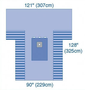 Medline UltraGard Extremity T-Drapes - UltraGard Extremity T-Drapes, 121" x 128" x 90" (307 x 325 x 229 cm) - DYNJP8003UG