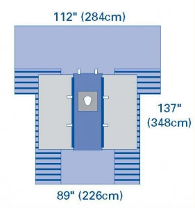 Medline UltraGard Hip Drapes with Pouches - UltraGard Hip Drapes with Pouches, 112" x 137" x 89" (284 x 348 x 226 cm) - DYNJP8201UG