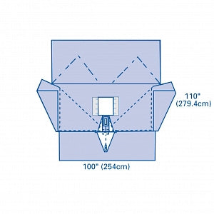 Medline Sterile Robotics Surgical Drapes - Robotics Sterile Disposable Drape with Fluid Collection Pouch and Leggings, 109" x 100" x 110" - DYNJP9108