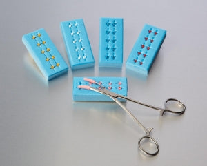 Medline Sterile X-Ray Detectable Suture Boots - Suture Boot, Pink Boots in Blue Foam - DYNJSBP5