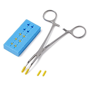 Medline Sterile X-Ray Detectable Suture Boots - Suture Boot, Yellow Boots in Blue Foam - DYNJSBY5