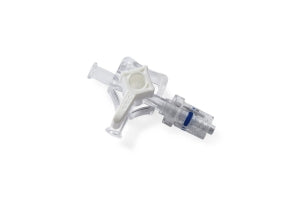 Medline Stopcocks, 3-Way Body Style - 3-Way Stopcock with Handle in OFF Position, Rotating Adaptor Male Luer Lock, Female Fitting, 1, 050 PSI - DYNJSC305HP