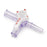 Medline 4-Way Stopcocks - Low-Pressure 45 PSI Low-Profile 4-Way Stopcock with OFF Handle Position and Luer Slip Fitting - DYNJSC4MPFLS